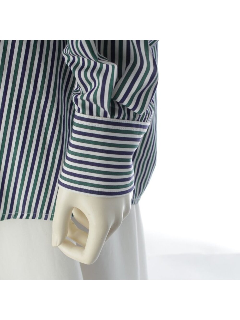 Bottega Veneta Cotton Striped Oversize Long Sleeve Shirt Top Multi Color 34 - Picture 7 of 10